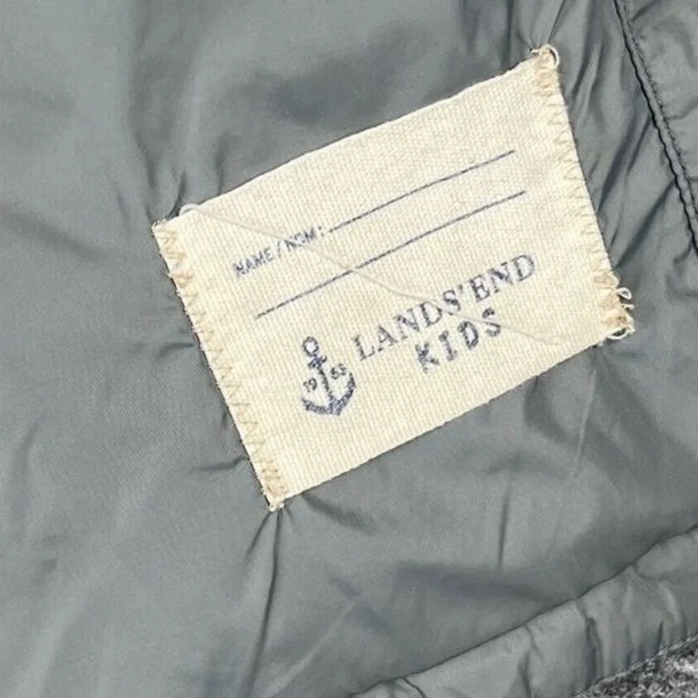 Lands End Kids Quilted Puffer Vest Full Zip Sleeveless Layering L 14-16‎ Girls